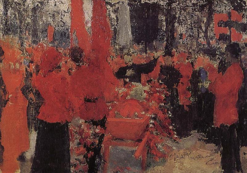 Ilia Efimovich Repin Red's funeral China oil painting art